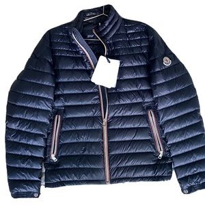 Moncler Men's Navy Blue Daniel Goose Down Zip Up Lightweight Jacket Size 2/M